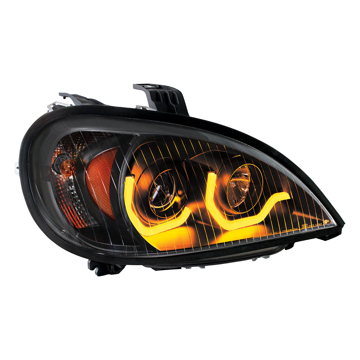 Blackout Projection Headlight W/LED Position Light 2001-20 Freightliner Columbia