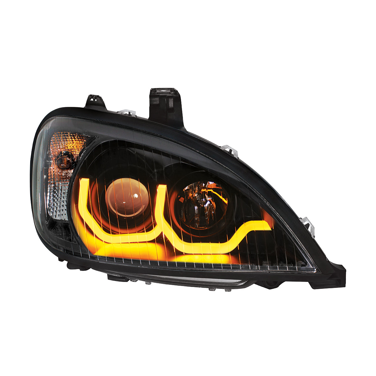 Blackout Projection Headlight W/LED Position Light 2001-20 Freightliner Columbia