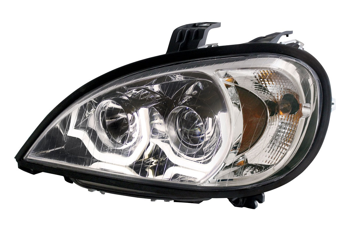 Chrome Projection Headlight W/LED Position Light 2001-20 Freightliner Columbia