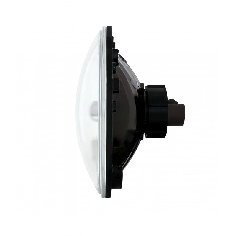 ULTRALIT - 7" Crystal Headlight with Amber LED Halo Ring