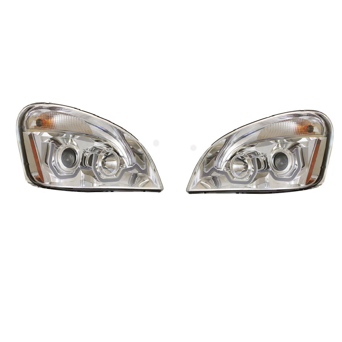 Chrome Headlight White LED Position Light 2008-17 Freightliner Cascadia RH LH