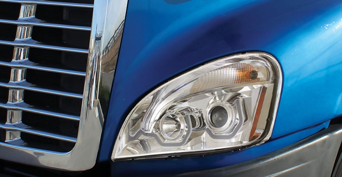 Chrome Headlight White LED Position Light 2008-17 Freightliner Cascadia RH LH