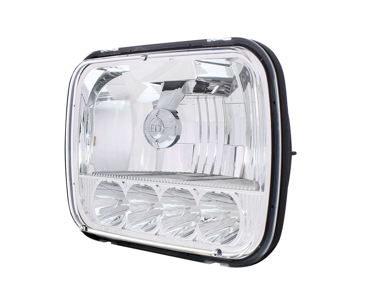 ULTRALIT - 5 High Power LED 5" X 7" Crystal Headlight - High & Low Beam
