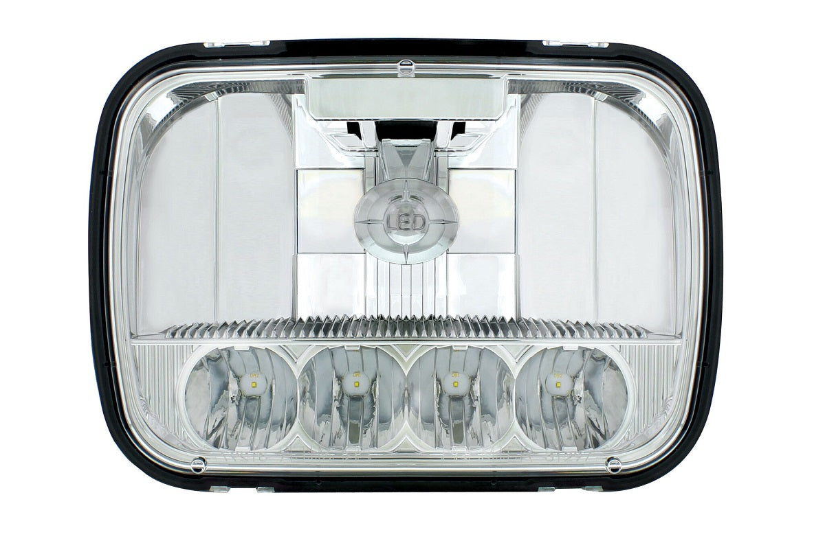 ULTRALIT - 5 High Power LED 5" X 7" Crystal Headlight - High & Low Beam