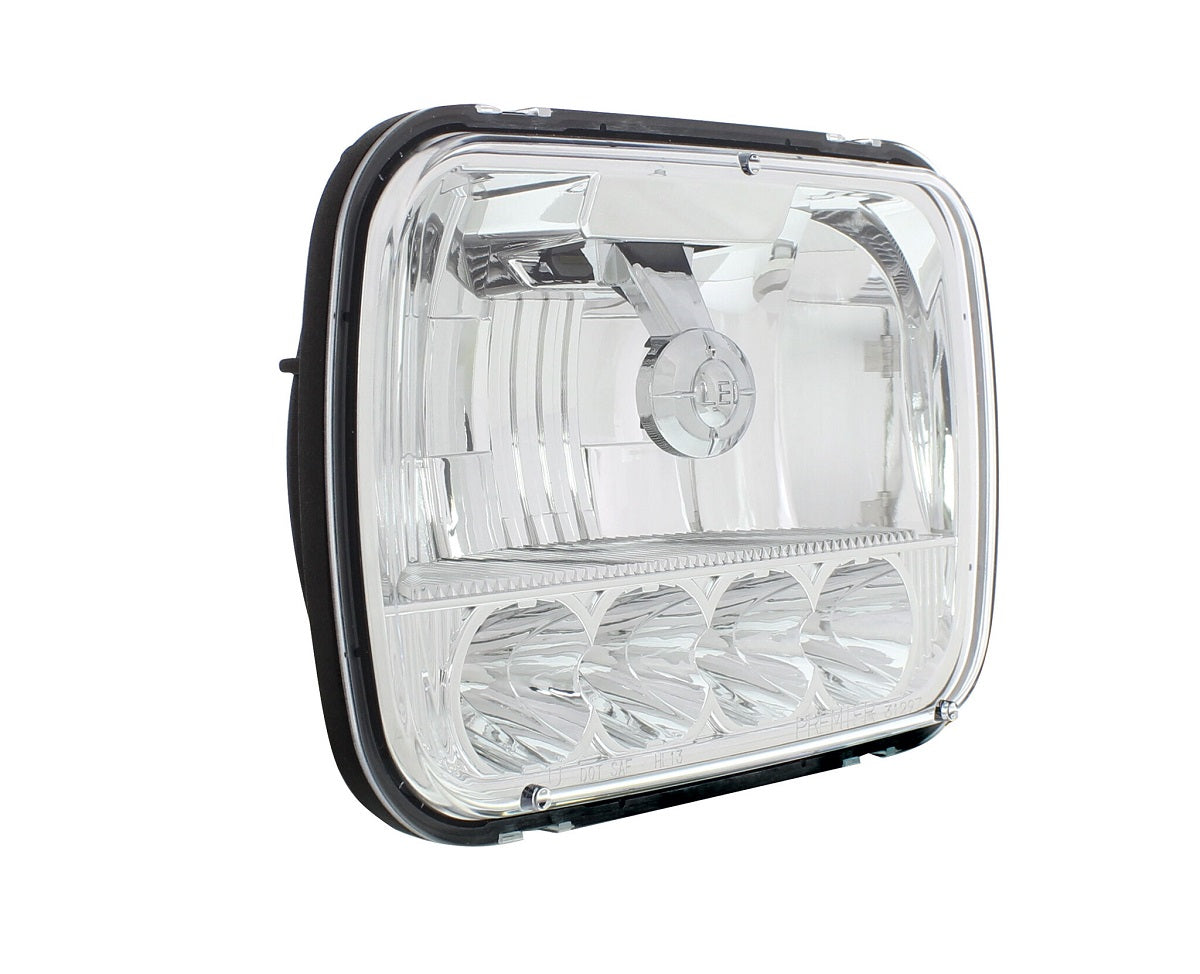 ULTRALIT - 5 High Power LED 5" X 7" Crystal Headlight - High & Low Beam