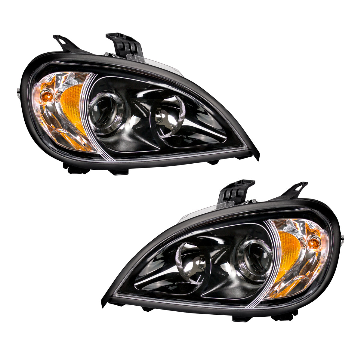 (1) Pair of Blackout Projection Headlights For 1996-2020 Freightliner Columbia