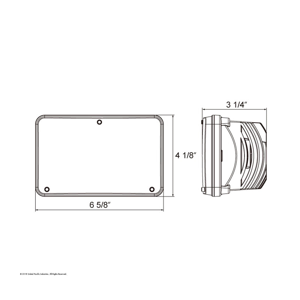 ULTRALIT - 8 High Power LED 4" X 6" Headlight - High Beam