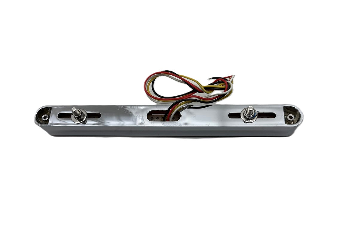 10 LED 9" Split Turn Function Light Bar With Bezel - Red LED/Red Lens