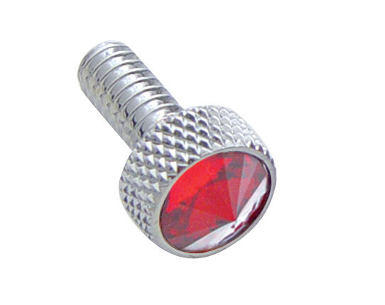 2 Pack Dash Panel Screws for 1987-2000 Peterbilt Red Jewel Chrome 3/4" Tall