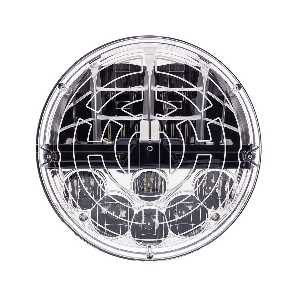 7" Heated LED Headlight With Polycarbonate Lens & Housing Semi Pickup