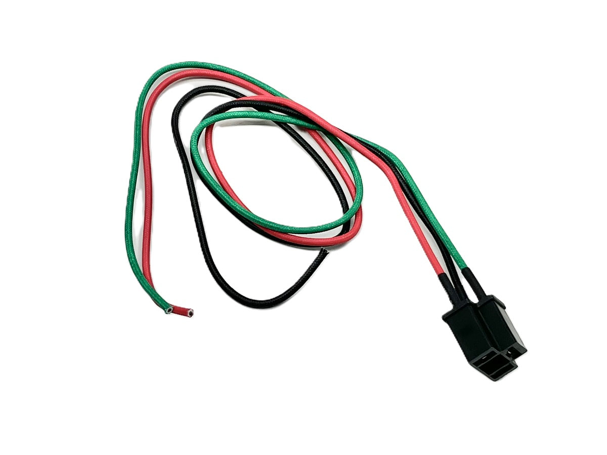 One 3 Contact Female Headlight Pigtail for H4 Halogen Bulb 21" Wire Leads