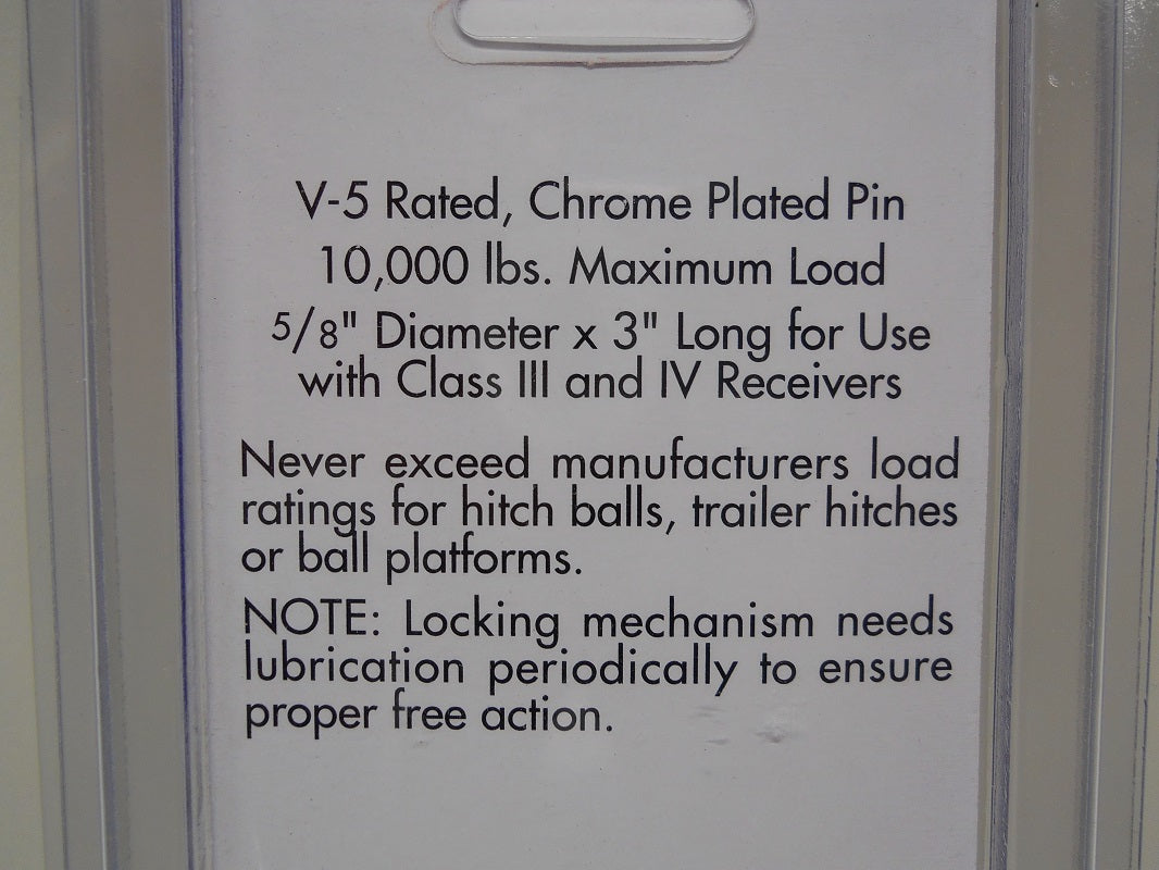 5/8" Car Truck Trailer Class III - IV Hitch Receiver Locking Pin /Prevents Theft