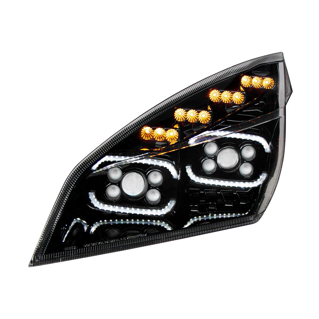 Blackout 10 LED Projector Headlight LED Sequential Turn, DRL FL 2018-22 Cascadia