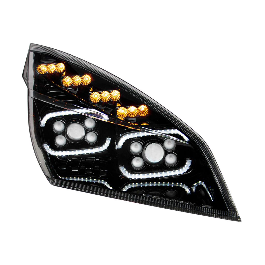 Blackout 10 LED Projector Headlight LED Sequential Turn, DRL FL 2018-22 Cascadia
