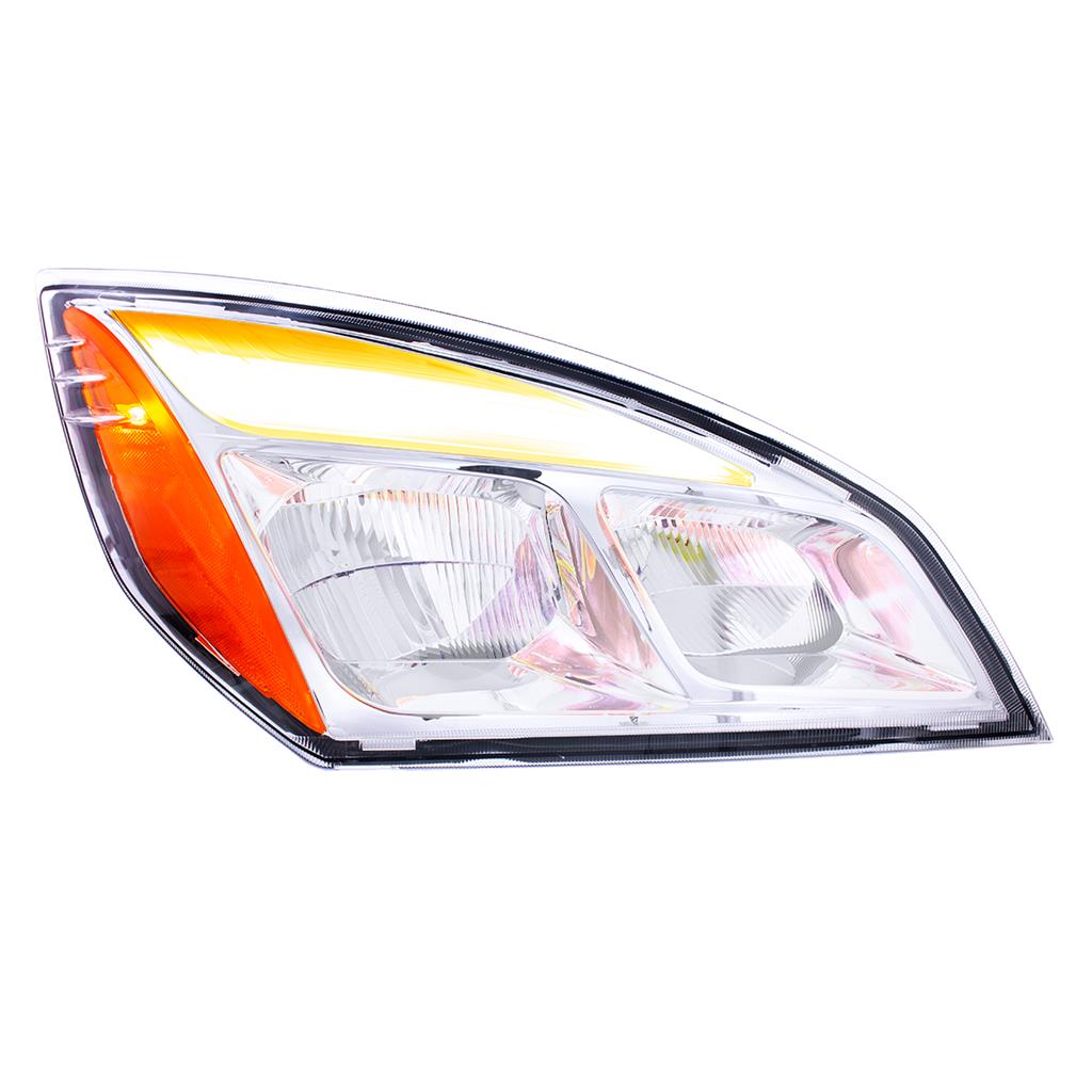 Chrome All LED Headlight For 2018-22 Freightliner Cascadia Passenger and Driver