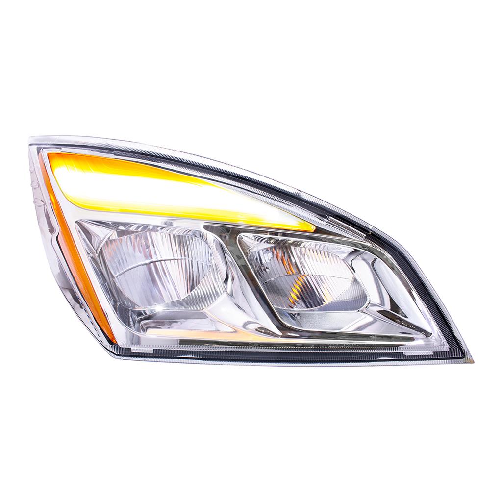 Chrome All LED Headlight For 2018-22 Freightliner Cascadia Passenger and Driver