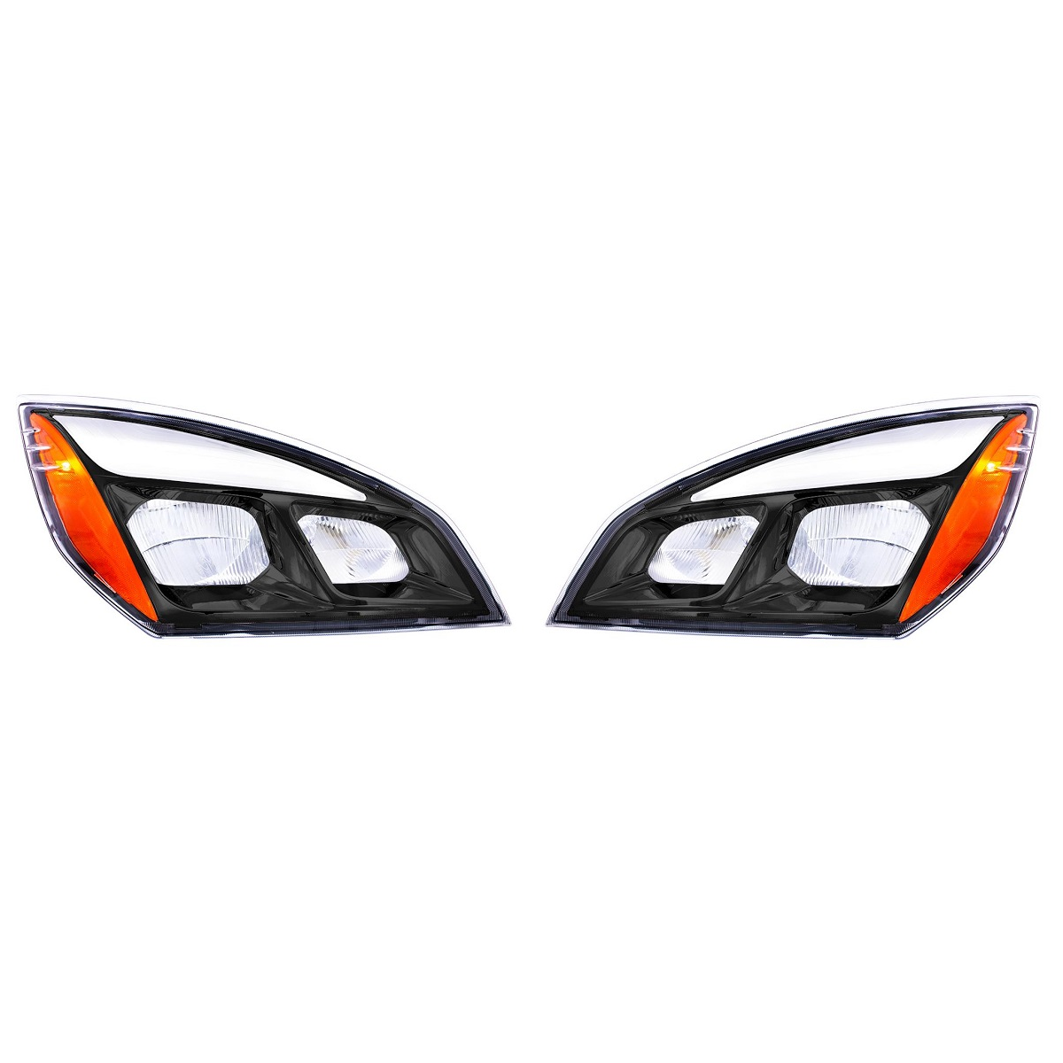 Blackout All LED Headlight For 2018-22 Freightliner Cascadia Passenger & Driver