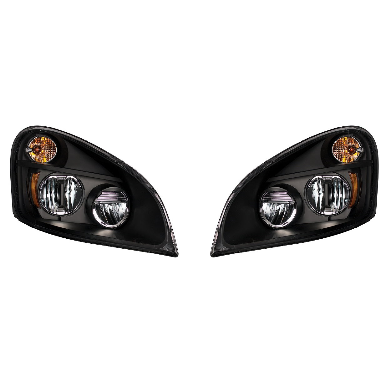 One Pair of Blackout LED Headlight For 2008-2017 Freightliner Cascadia LH & RH