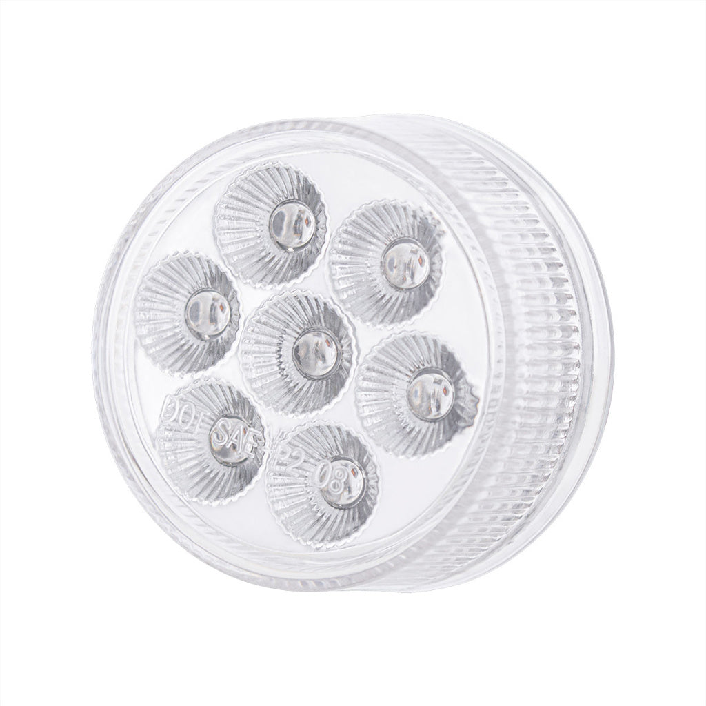 7 LED 2" Round Dual Color Amber Marker to Green Auxiliary Light