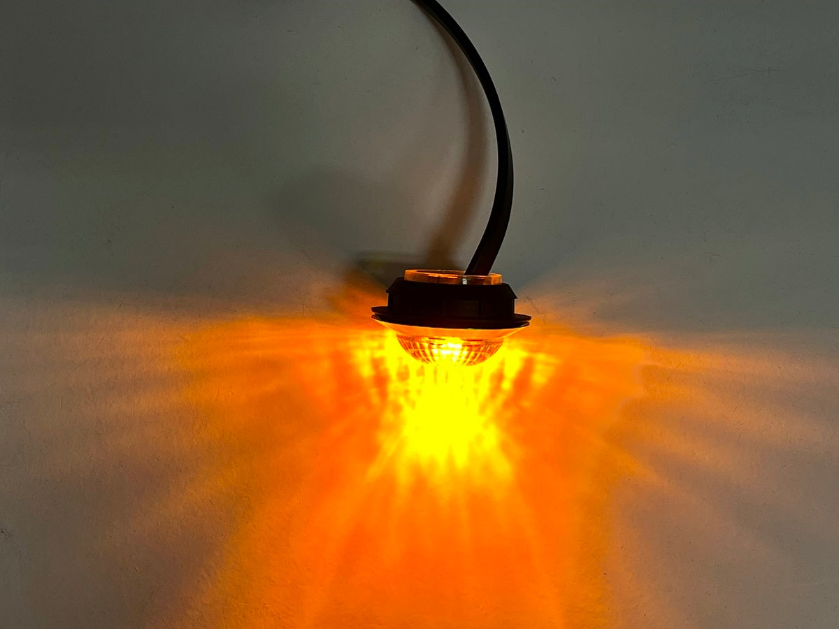6 LED 1-1/4" Dual Function Light (Combo Clearance/Turn)-Amber LED/Amber Lens