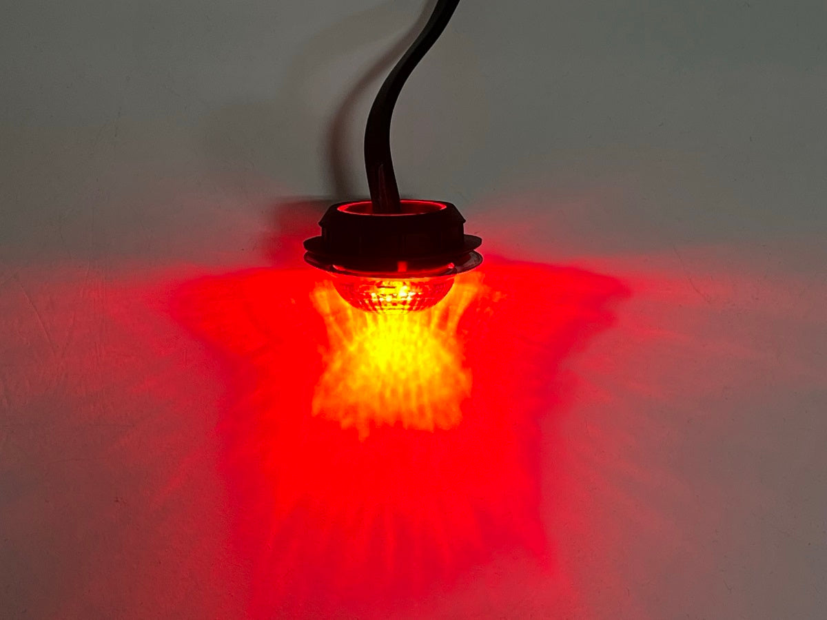 6 LED 1-1/4" Dual Function Light (Combo Clearance/Turn)-Red LED/Red Lens