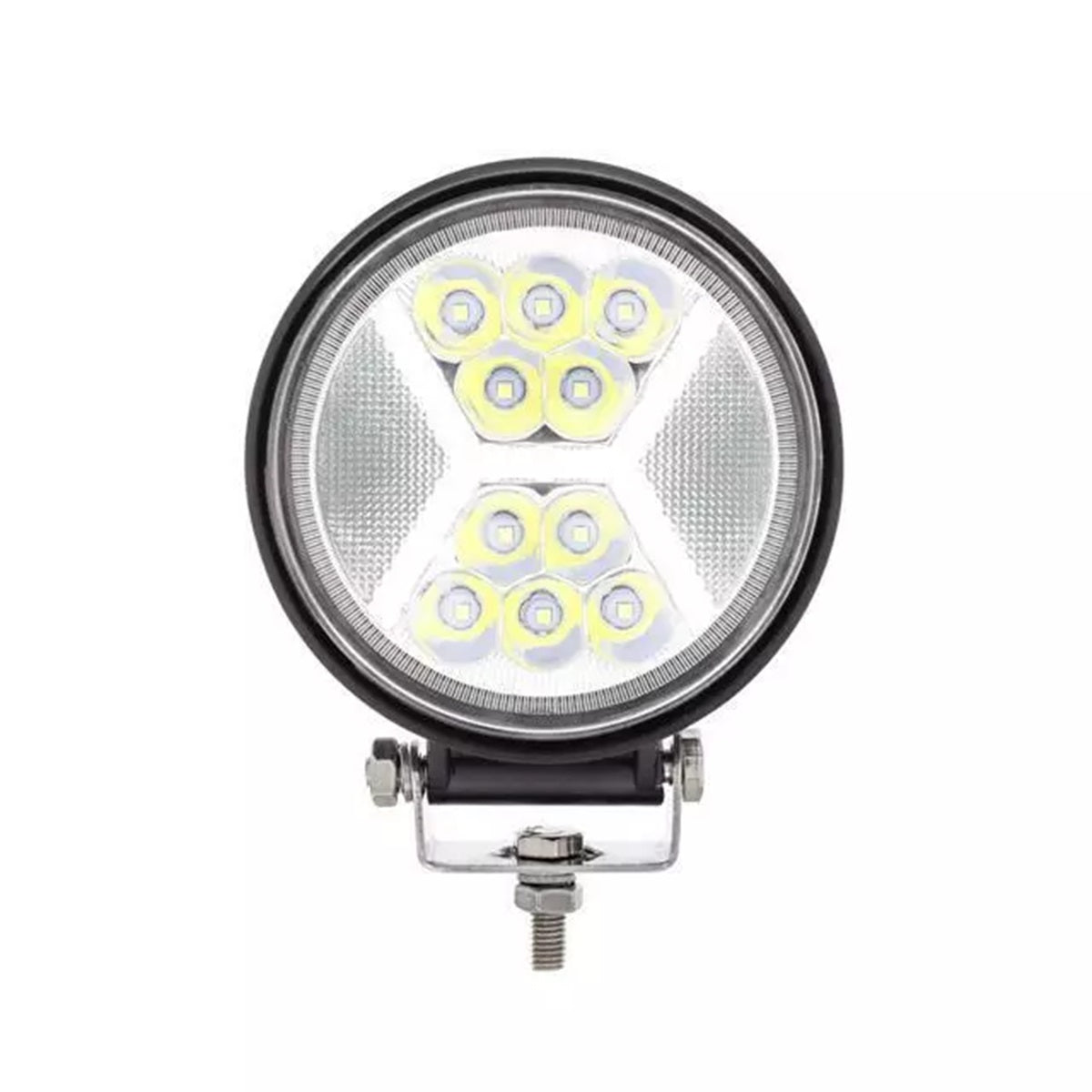 4.5" 24 LED High Power 5200 Lumen Off Road Light W/15 LED White "X" Light Guide