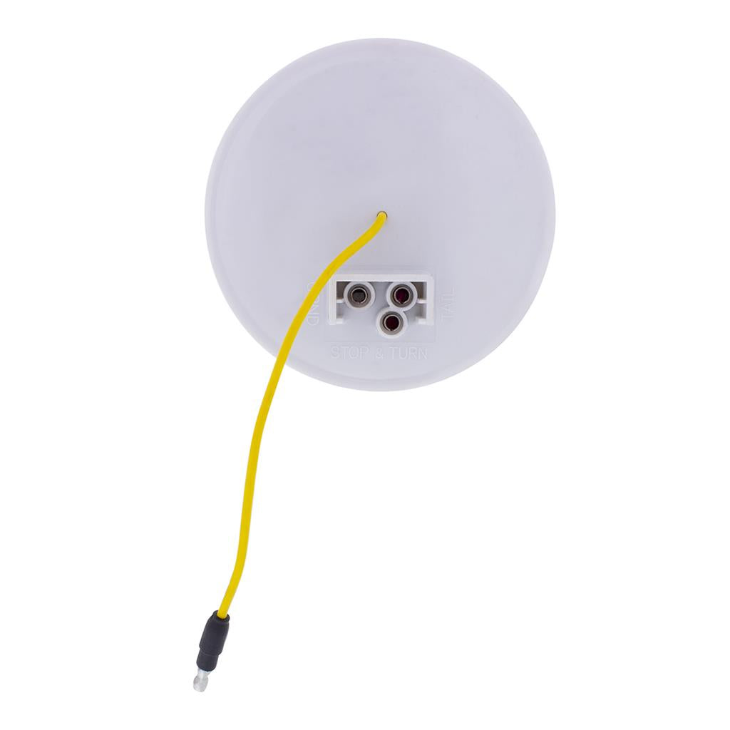 19 LED 4" Round Red Dual Color (Stop, Turn, Tail) W/Amber Strobe Warning Light