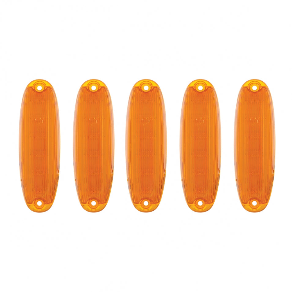 6 LED Cab Lights for 2008-2017 Freightliner Cascadia - Amber LED/Amber Lens