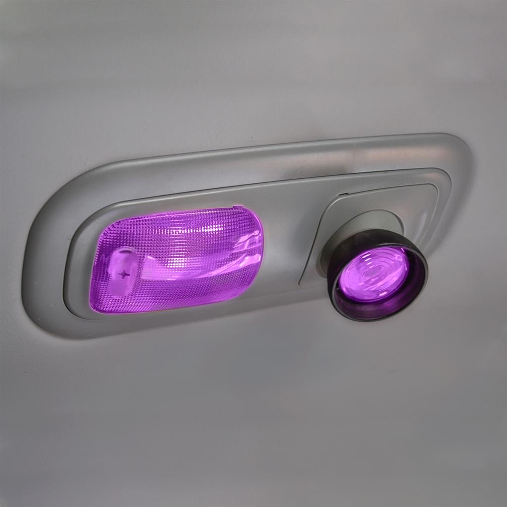 Rectangular Dome Light Lens and Round map Light Lens For 2006+ Peterbilt Purple