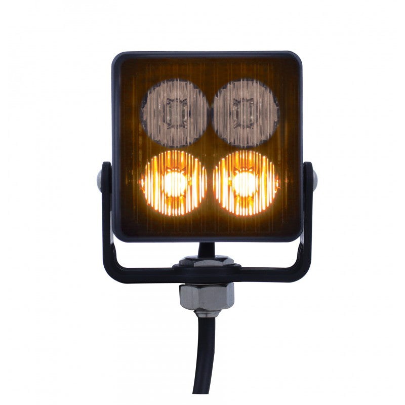Amber High Power LED Strobe Beacon Safety Flasher Warning Light / Stud Mount