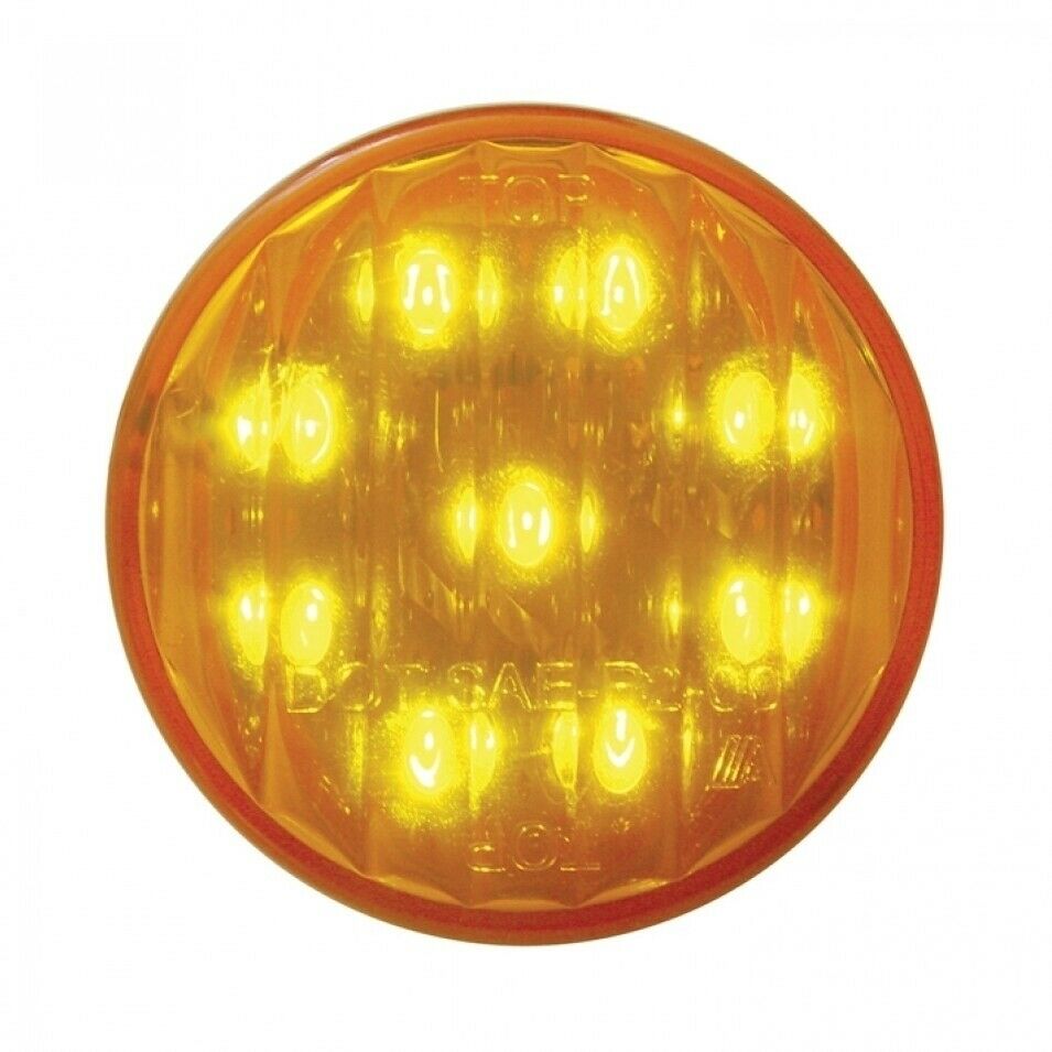 Freightliner Air Cleaner Bracket w/ 2" Lights & Bezels - Amber LED/Amber Lens