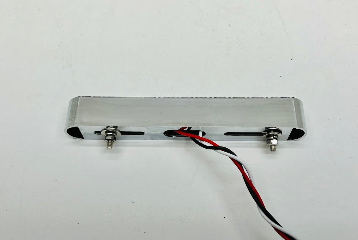 (1) 6.5" Red 10 LED Brake Stop Turn Taillights / Chrome Base / Clear Lens