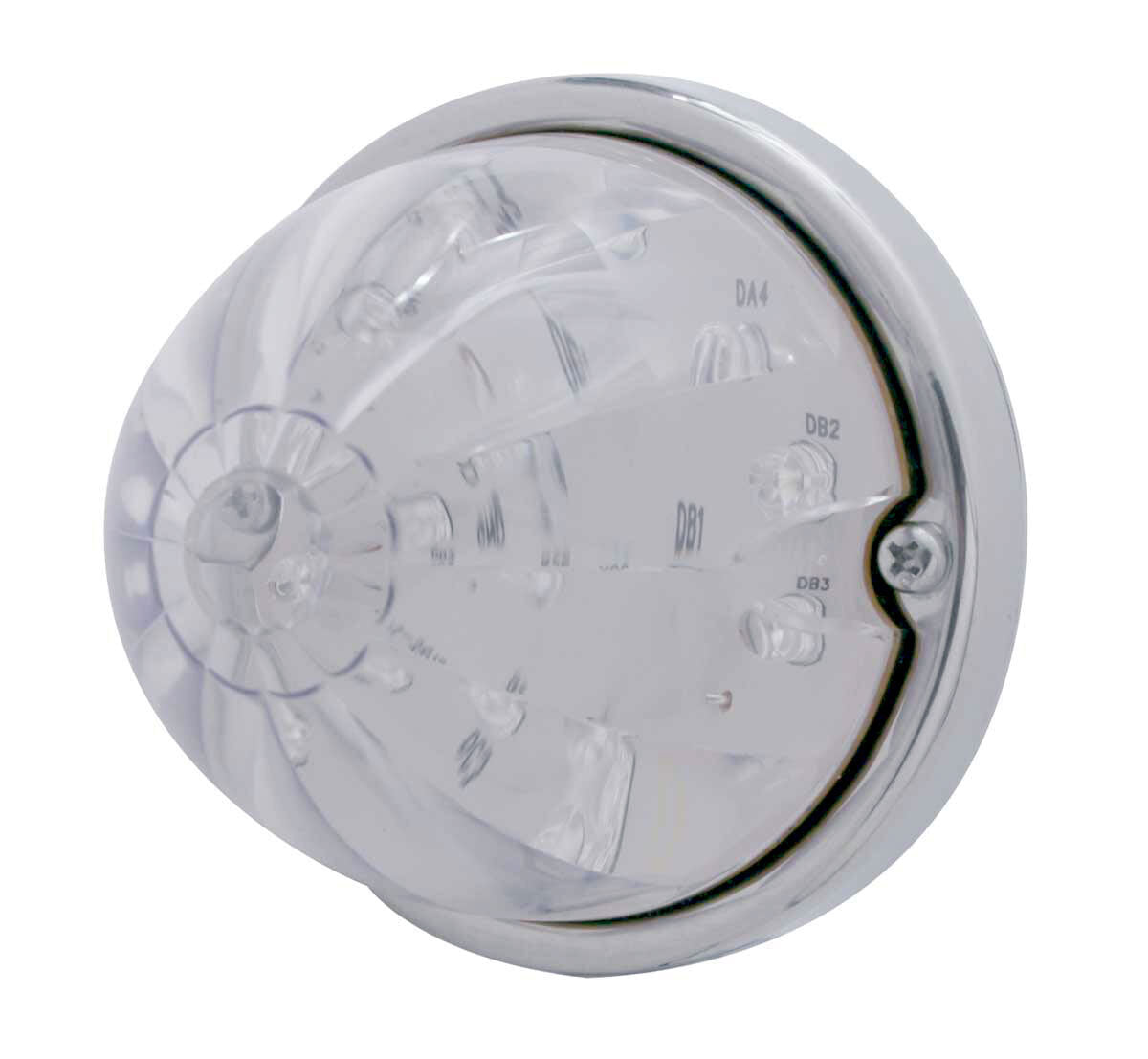 17 LED Dual Function Watermelon Flush Mount Kit - Amber LED/Clear Lens