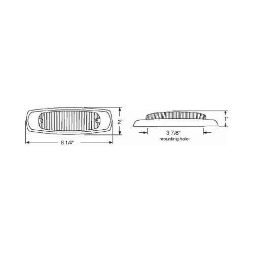Amber 12 LED Truck Trailer Side Marker Clearance Light / Stainless Steel Bezel