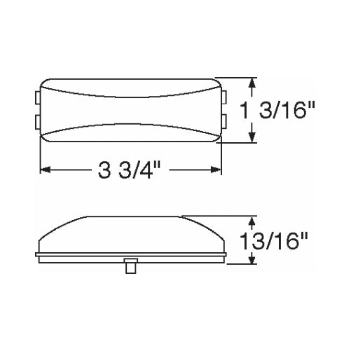 Amber 12 LED 3.75" Trailer Marker Clearance Light Kit / Black Bracket / Wires
