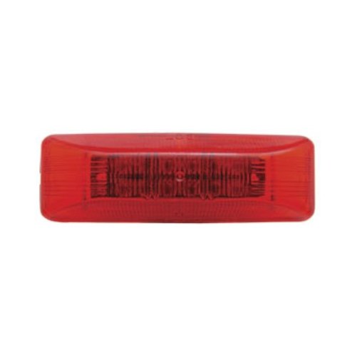Red 12 LED 3.75" Trailer Side Marker Clearance Light Kit / Black Bracket / Wires