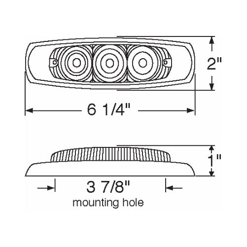 Amber 15 LED Truck Trailer Clearance Side Marker Light / Stainless Steel Bezel
