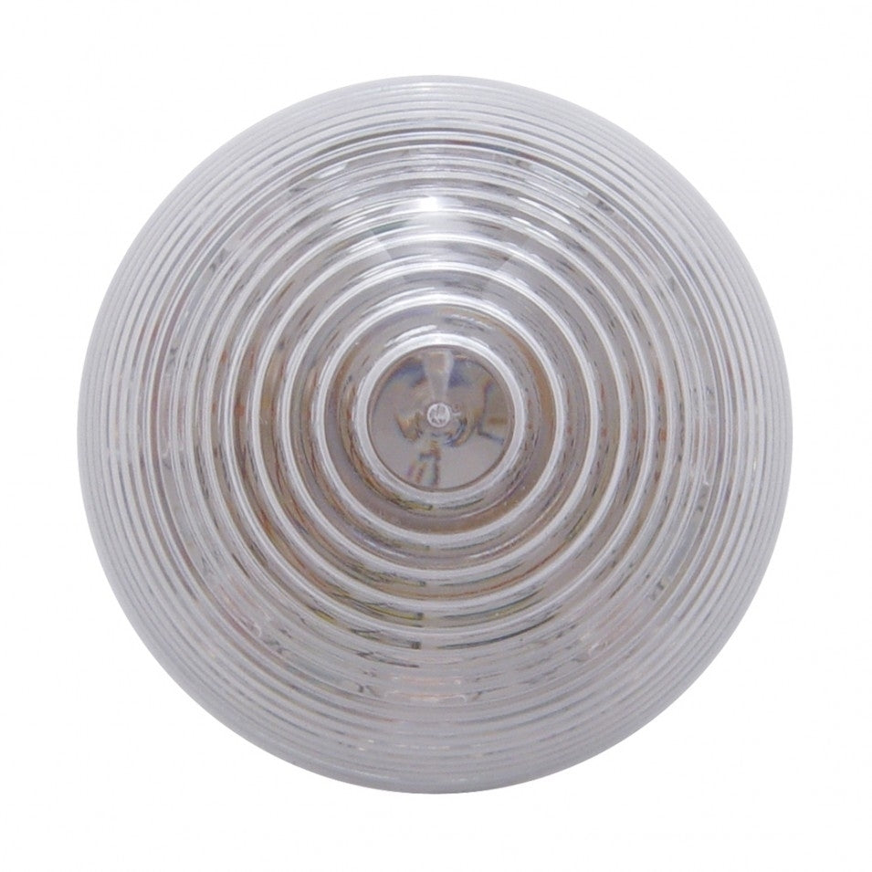 9 LED 2" Beehive Clearance/Marker Light - Red LED/Clear Lens