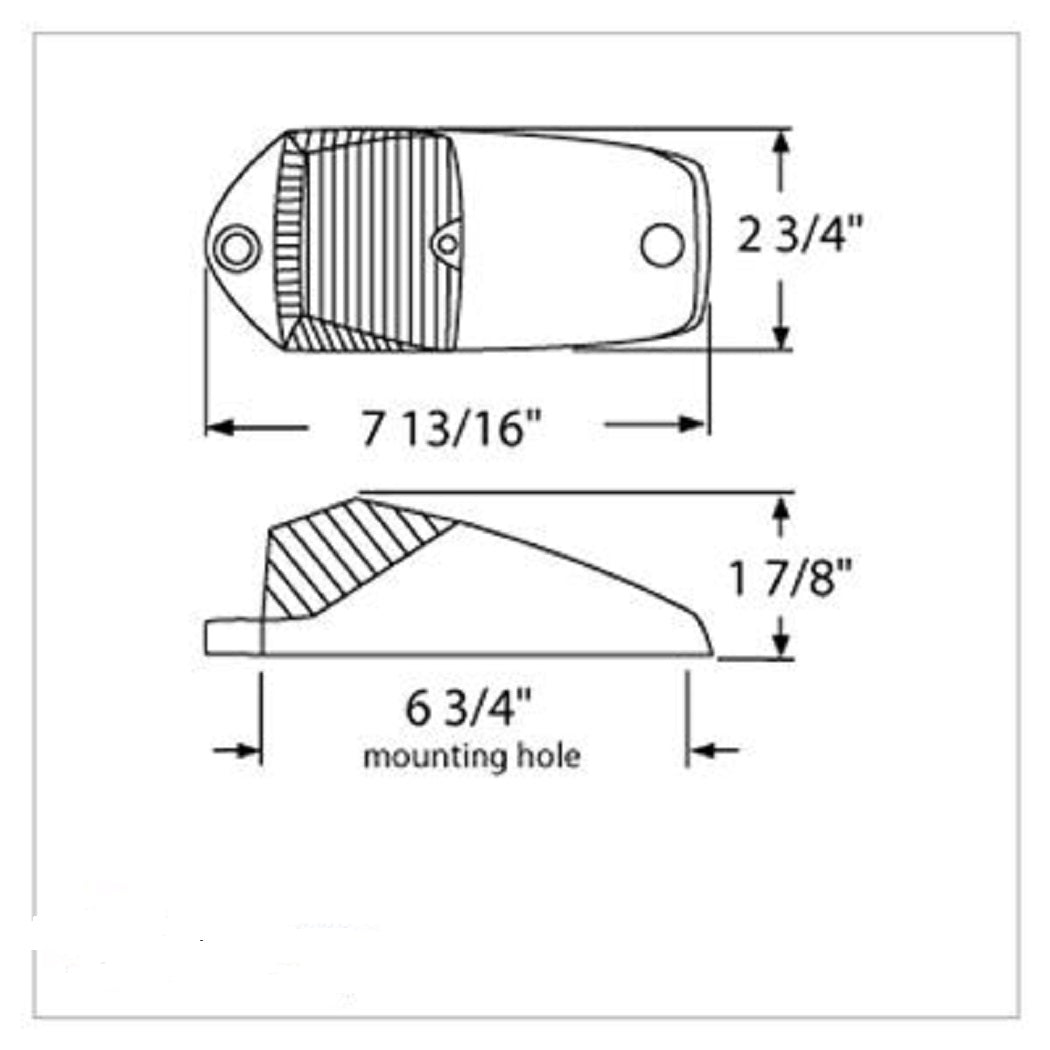 15 LED Pick-Up/SUV Cab Light - Amber LED/Amber Lens