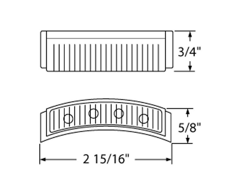 4 LED Headlight Turn Signal Light for 7" Headlight Bezels - Amber LED/Amber Lens