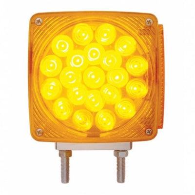 45 LED Double Stud Double 4-1/2" Square Face Turn Signal Light. Red/Amber LH&RH
