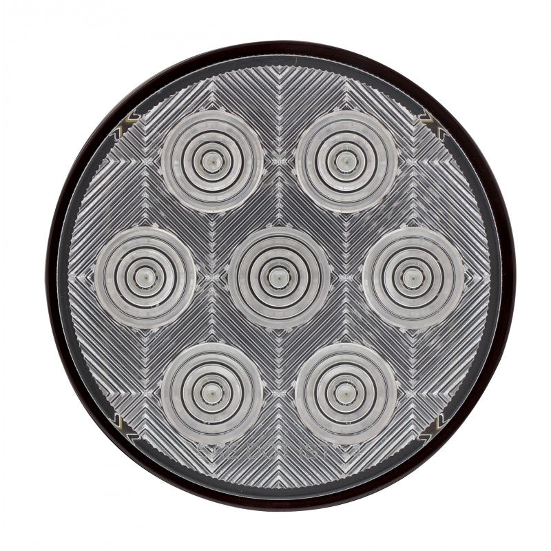 (2) 7 LED 4" Round Light (Stop, Turn & Tail) - Red LED/Clear Lens