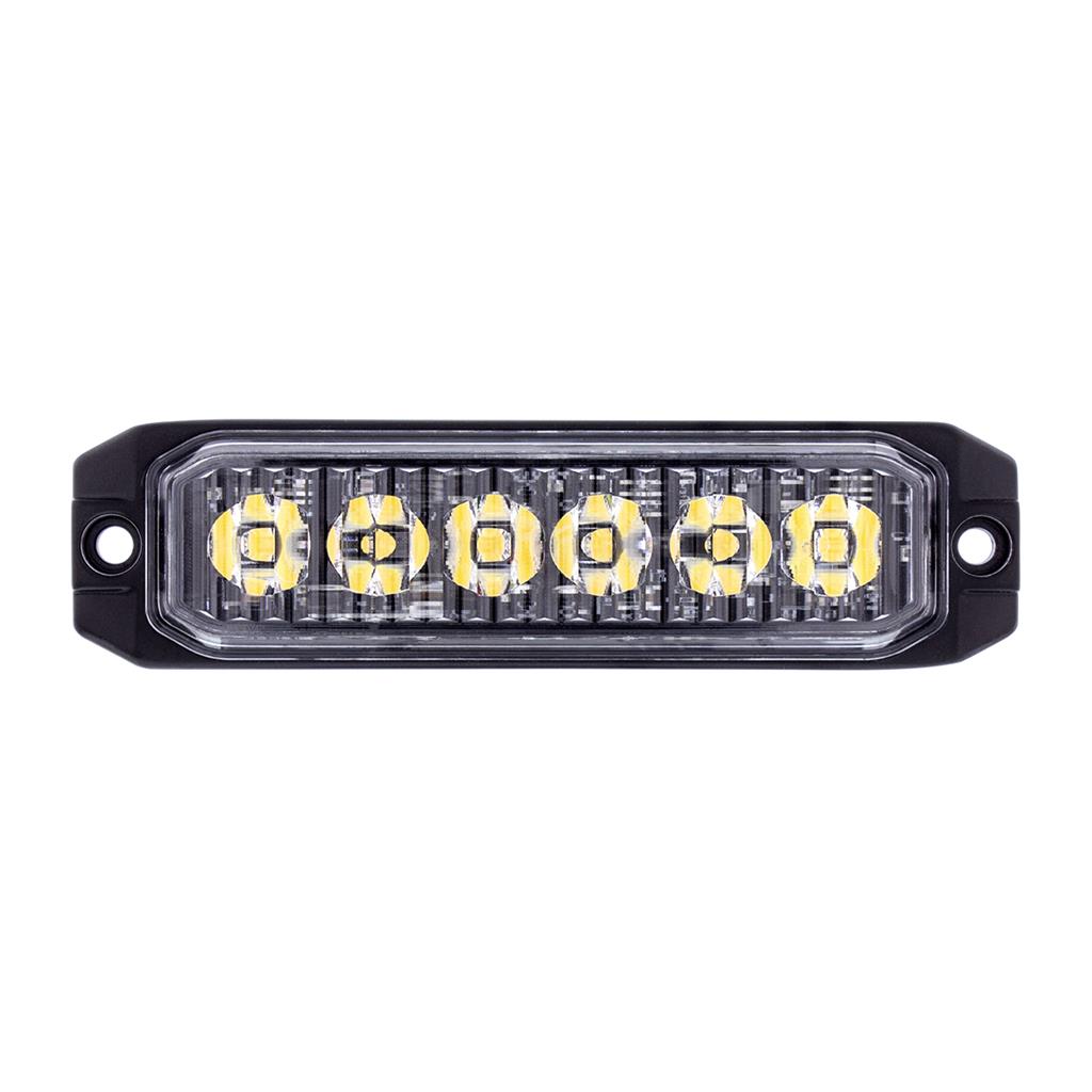 6 High Power LED "Competition Series" Slim Warning Light - Amber