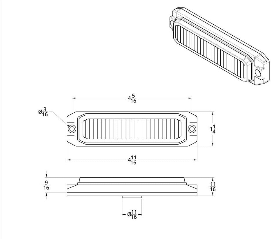 6 High Power LED "Competition Series" Slim Strobe Light - Blue
