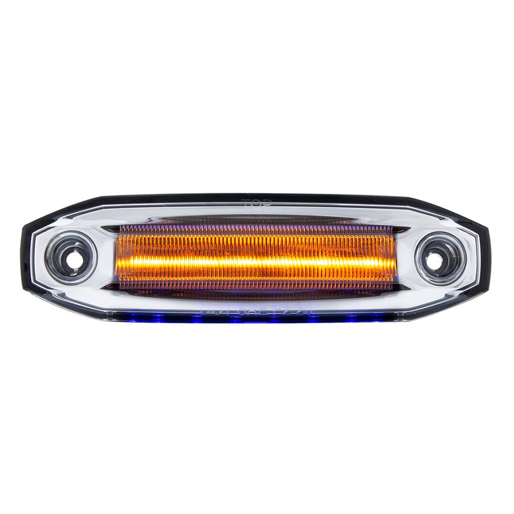 6 Amber LED Light (Clearance/Marker) With 6 Blue LED Side Ditch Puddle Light