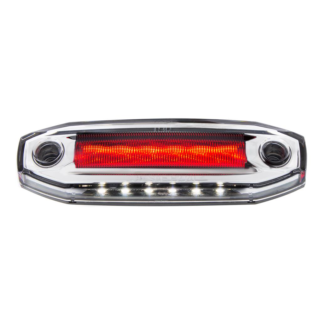 6 Red LED Light (Clearance/Marker) With 6 White LED Side Ditch Puddle Light