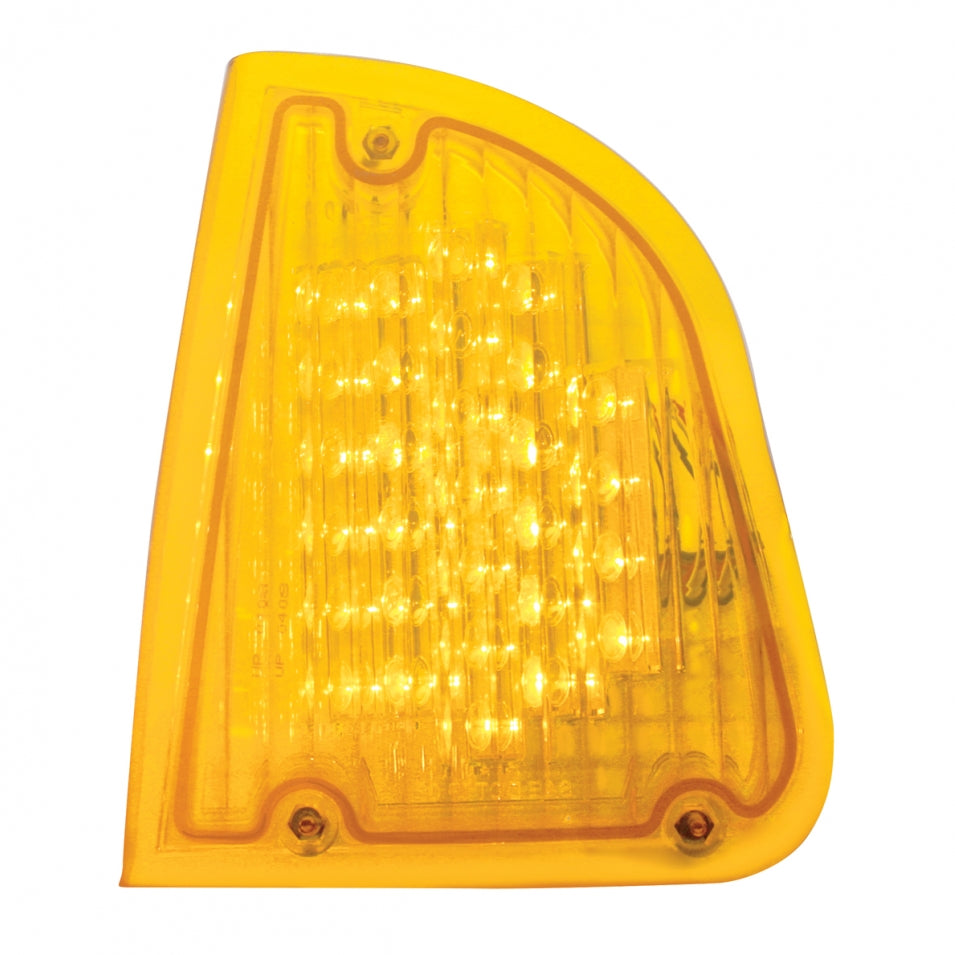 Fits Kenworth T600 LED Turn Signal Lights / Amber LED Amber Lens /Pair Left and Right