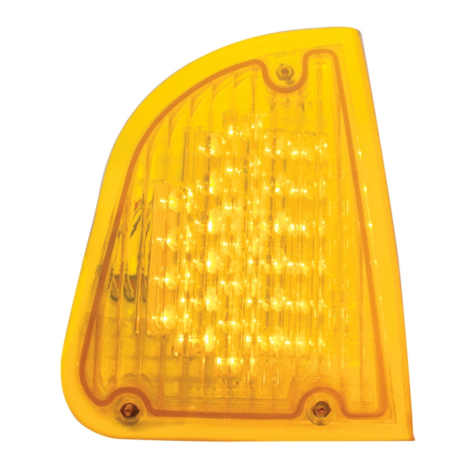 Fits Kenworth T600 LED Turn Signal Lights / Amber LED Amber Lens /Pair Left and Right