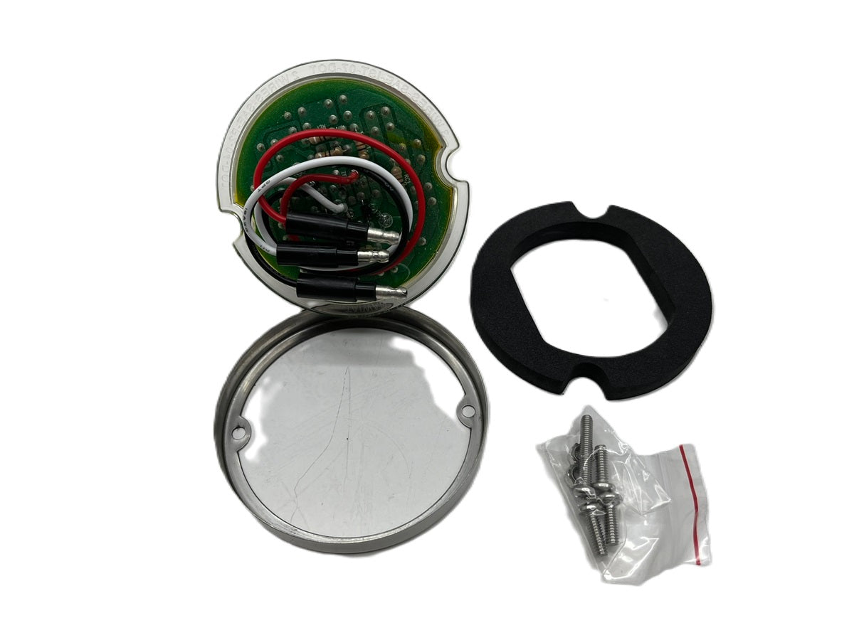 17 LED Dual Function Low Profile Watermelon Light. Amber LED W/Clear Lens