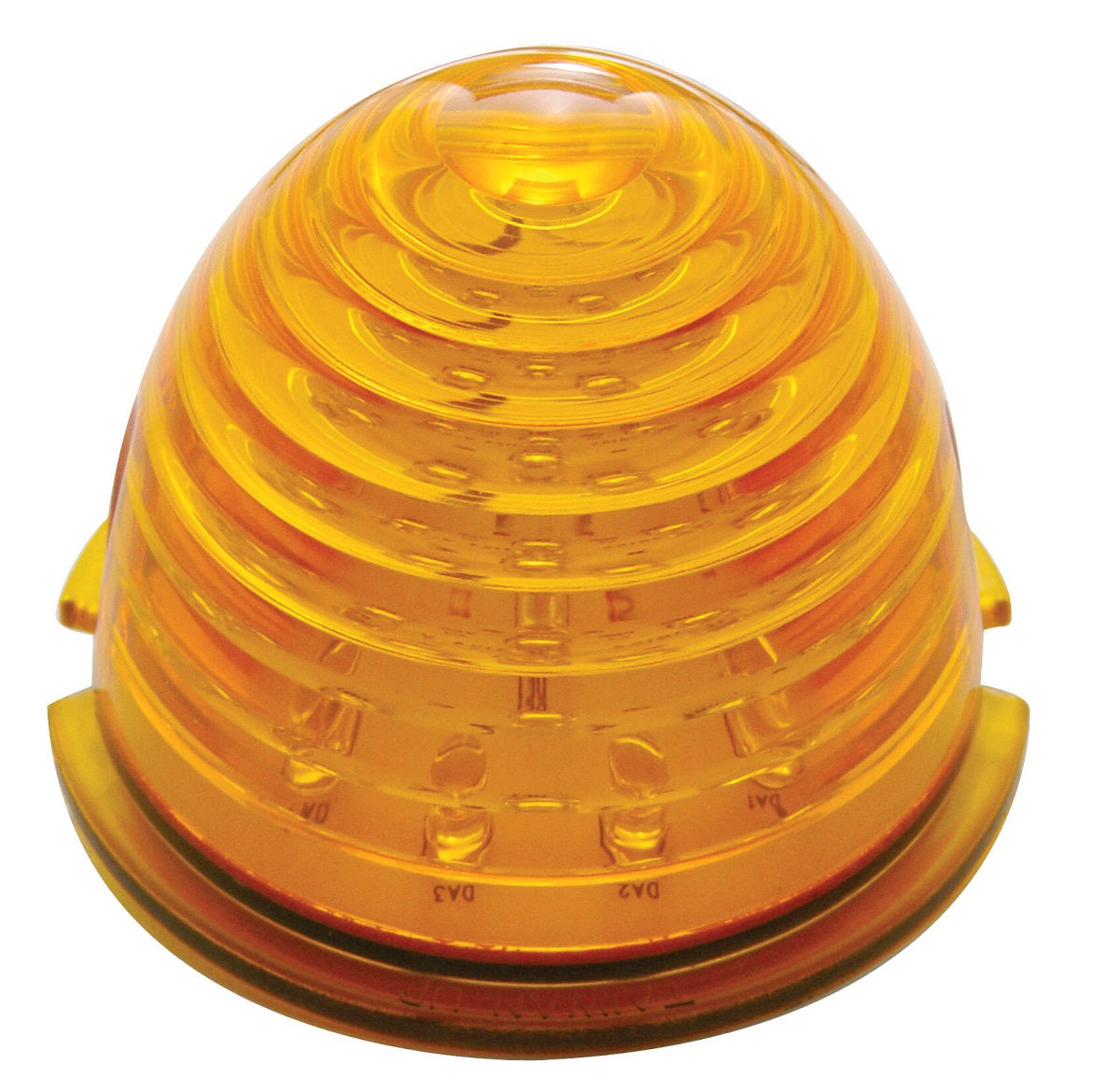17 LED Beehive Flush Mount Kit With Low Profile Bezel - Amber LED/Amber Lens